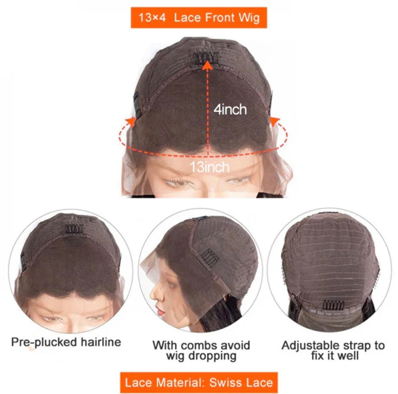 Lace Wigs / #613 13x4 Pre-Plucked Lace Front Body Wave Bob Wig 150% Density