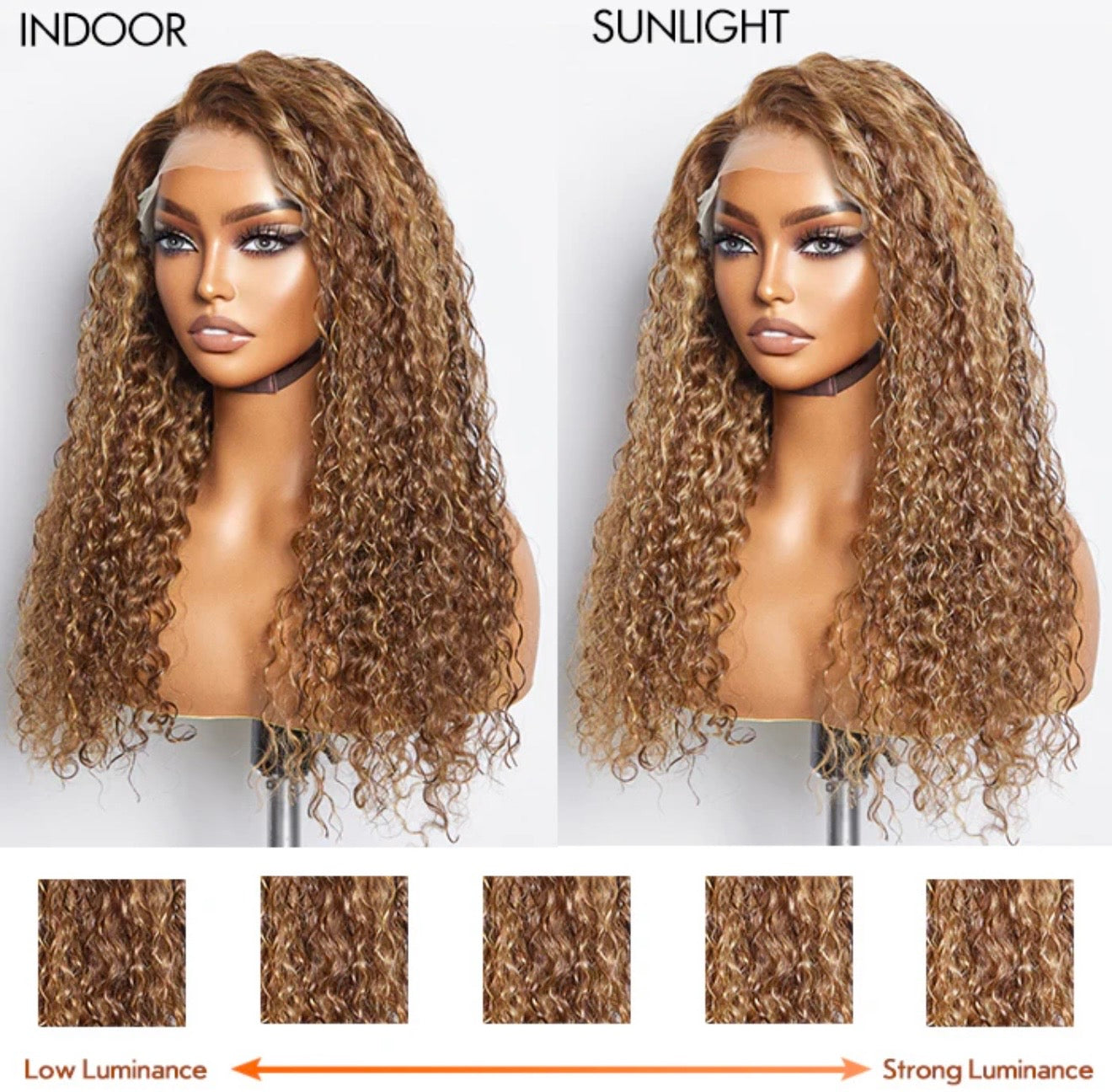 Colored Wigs| 22-24 Inch Pre-Plucked 13"X4" Lace Front Water Wavy Wig Free Part 150% Density-100% Human Hair