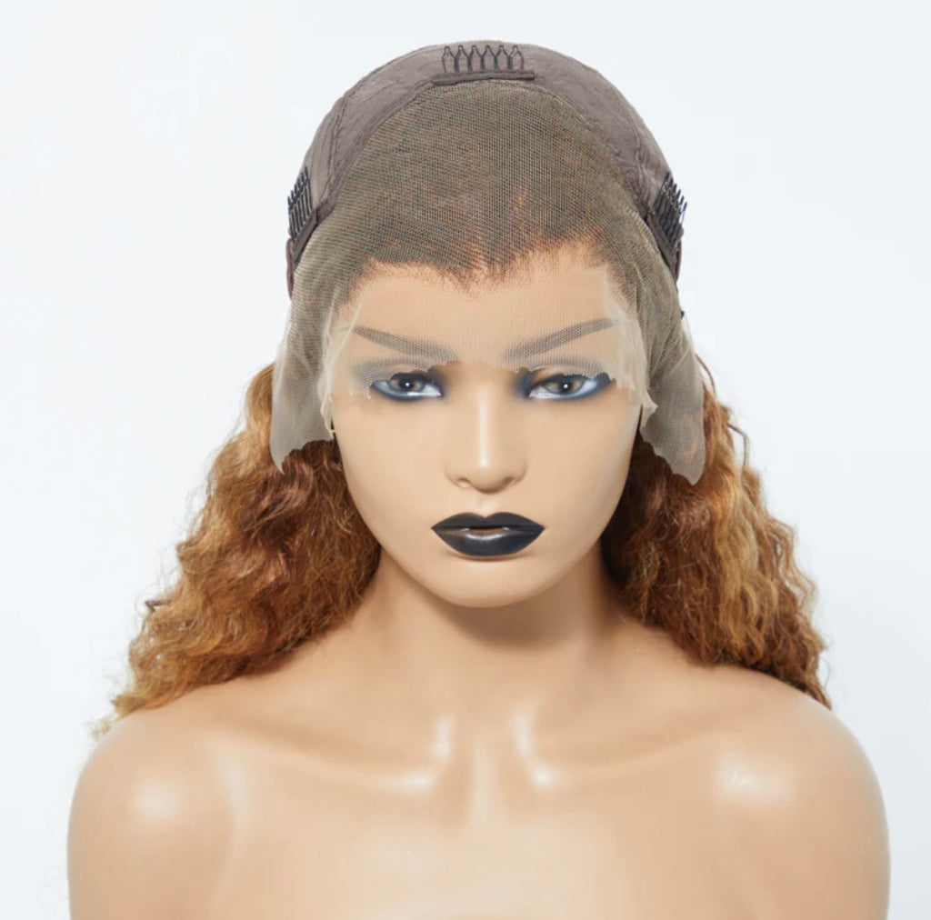 Colored Wigs| 22-24 Inch Pre-Plucked 13"X4" Lace Front Water Wavy Wig Free Part 150% Density-100% Human Hair