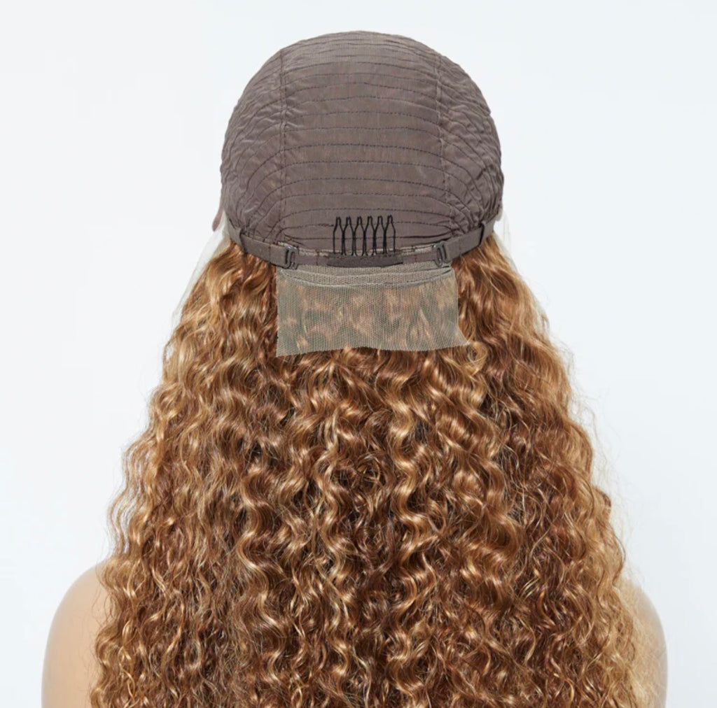 Colored Wigs| 22-24 Inch Pre-Plucked 13"X4" Lace Front Water Wavy Wig Free Part 150% Density-100% Human Hair