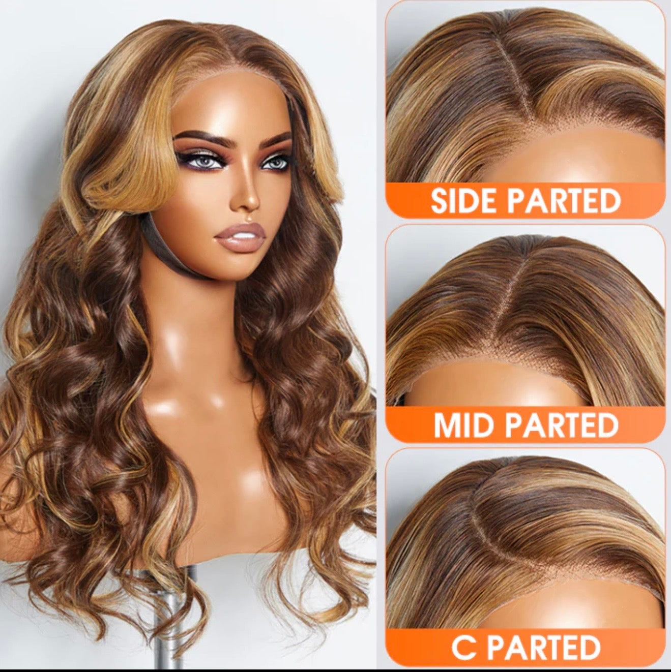 24 Inches 5"X5" Body Wavy Wear & Go Glueless #4/27 Lace Closure Wig-100% Human Hair