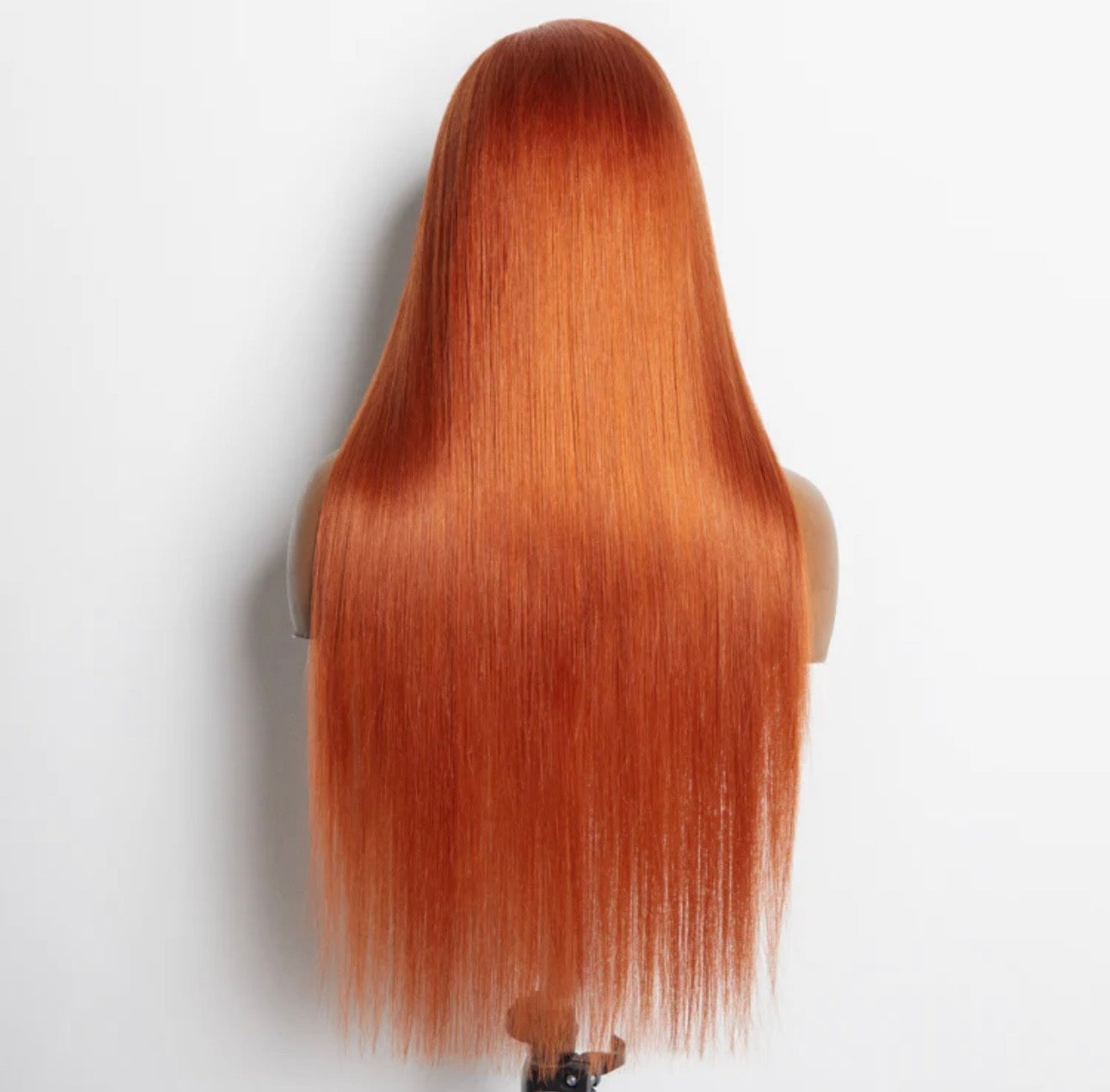 24 Inches Ginger 13"X4" Lace Front Straight Wig Pre-Plucked Free Part 150% Density-100% Human Hair