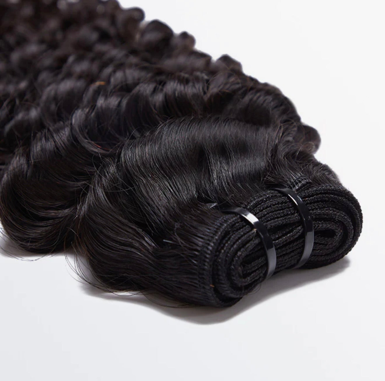 Raw Vietnam Hair Bundles Deep Wavy #1B Natural Black