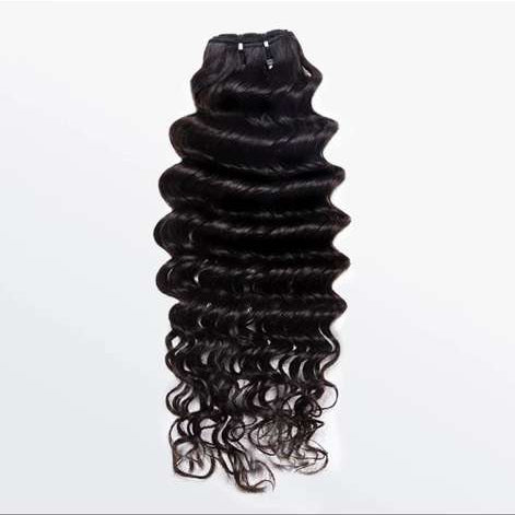 Raw Vietnam Hair Bundles Deep Wavy #1B Natural Black